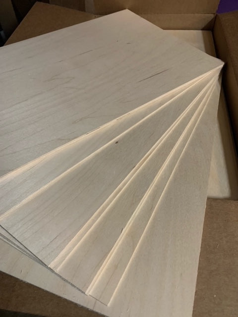 Baltic Birch Plywood Sheets - 1/8” (3mm) 11 3/4 x 19 3/4