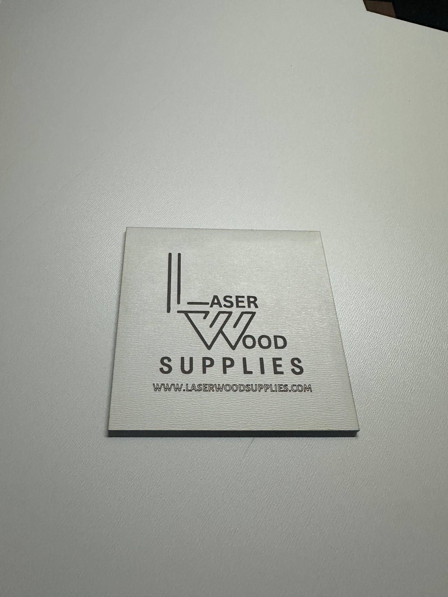 TruFlat® White 1/8 MD, double sided, perfect for Glowforge or other CO2 Lasers