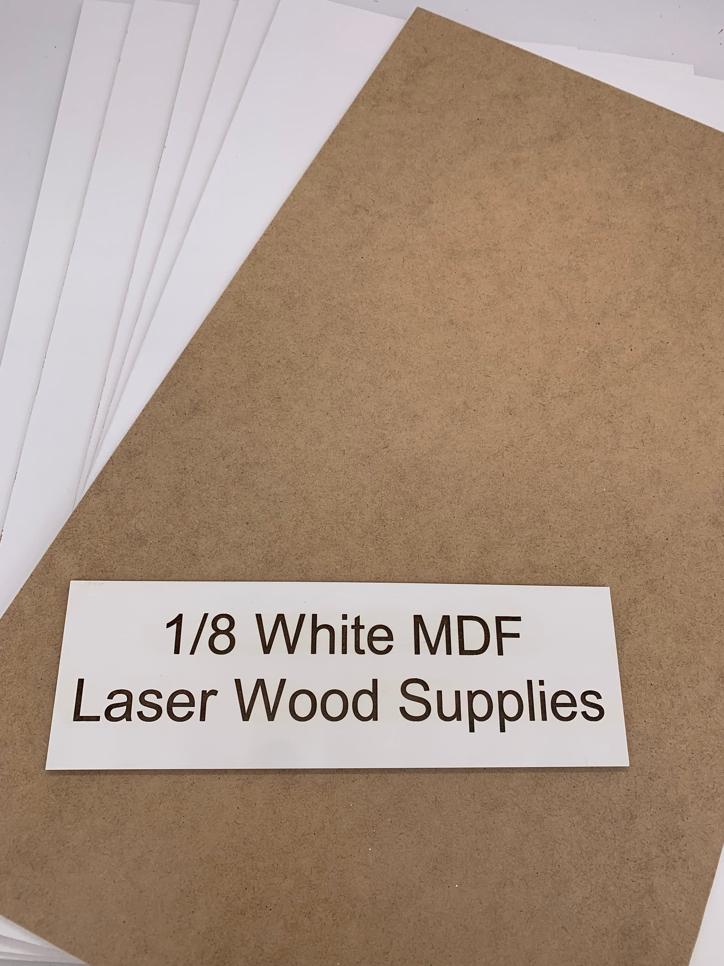X-Large 1/8 White MDF Sheets / Large Sheets / Perfect for Mira9/Thunder/OMTech