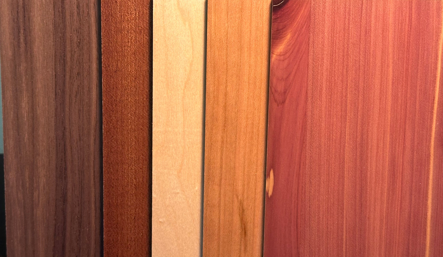 Prefinished wood sample pack