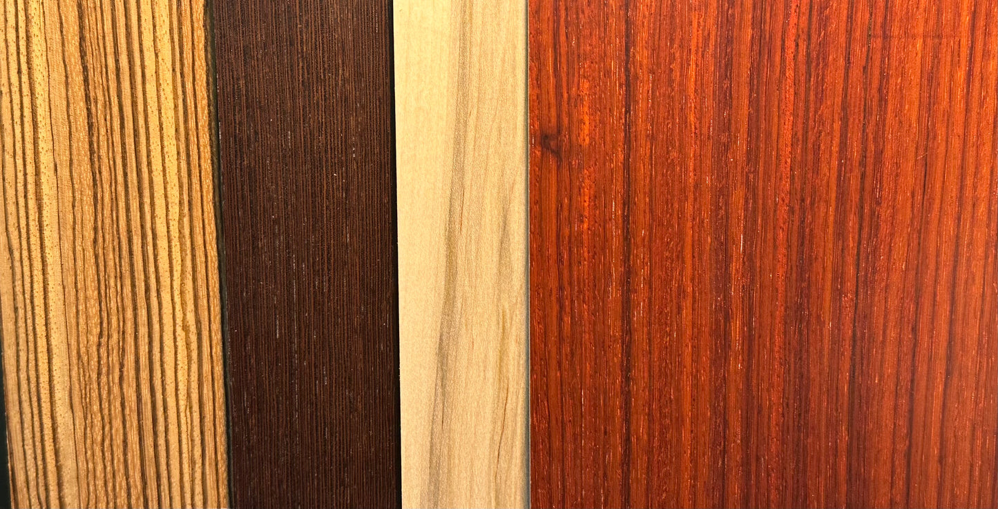 Prefinished Exotic wood sample pack