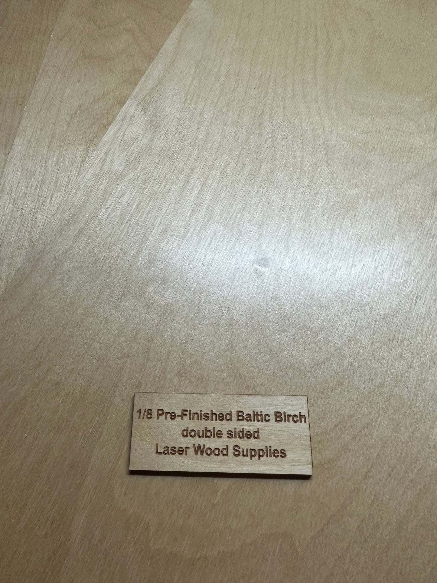 Pre-Finished Baltic Birch Plywood sheets, 3.5mm Thick,  perfect for Glowforge/Laser Cutting