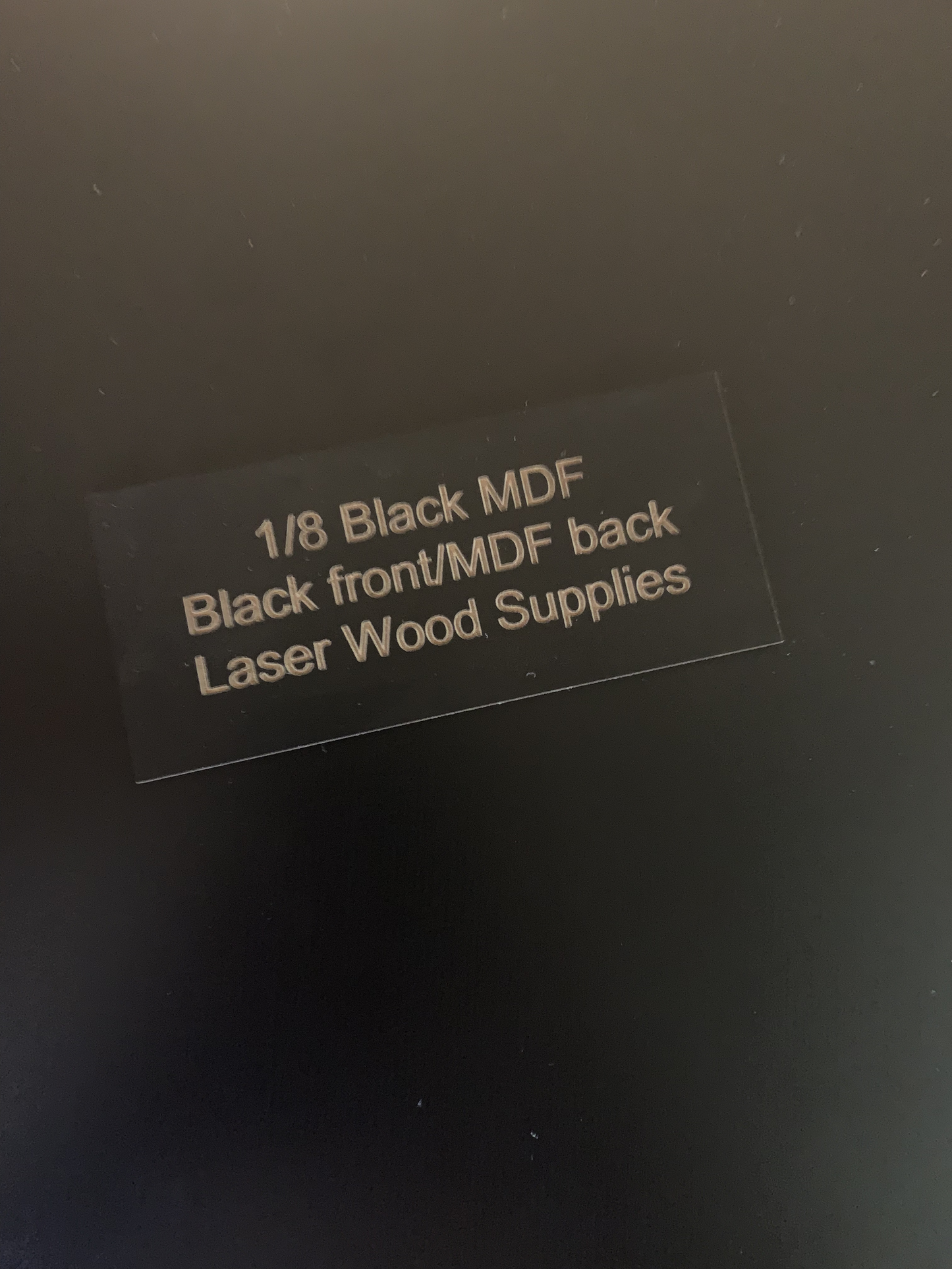 X-Large 1/8 Black MDF Sheets  / Large Sheets / Perfect for Mira9/Thunder/OMTech