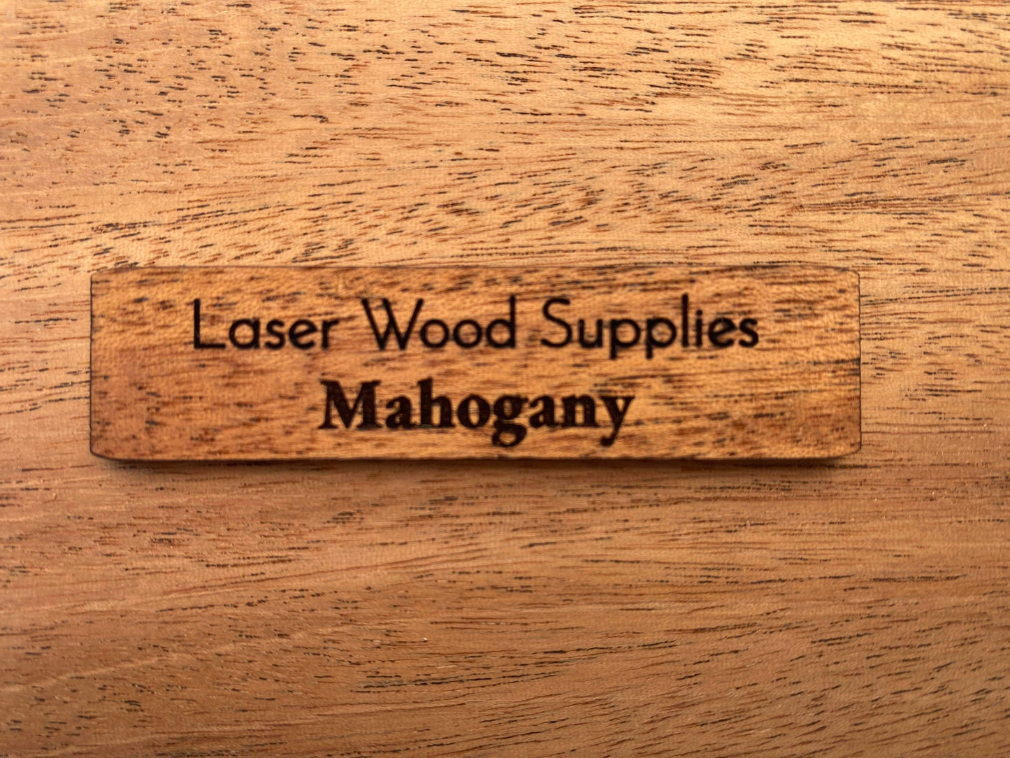 African Mahogany Hardwood, 1/8 thick, perfect for laser cutting.