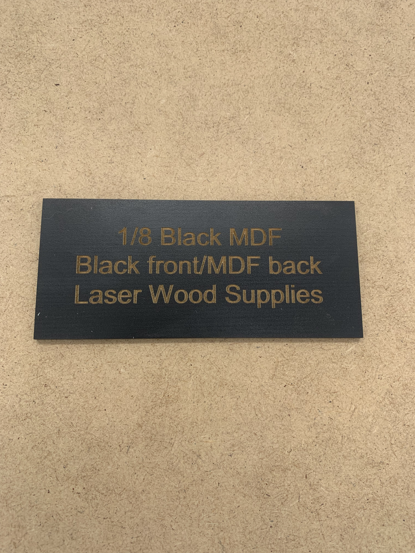 50 SHEETS -  BLACK MDF, 1/8 , BULK BOX - FREE UPS SHIPPING